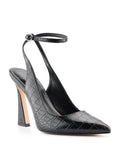 Elegant Bridal Wedding Shoes Women Closed Toe Pointed Toe Ankle Strap Slingback Heels