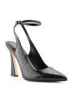 Elegant Bridal Wedding Shoes Women Closed Toe Pointed Toe Ankle Strap Slingback Heels