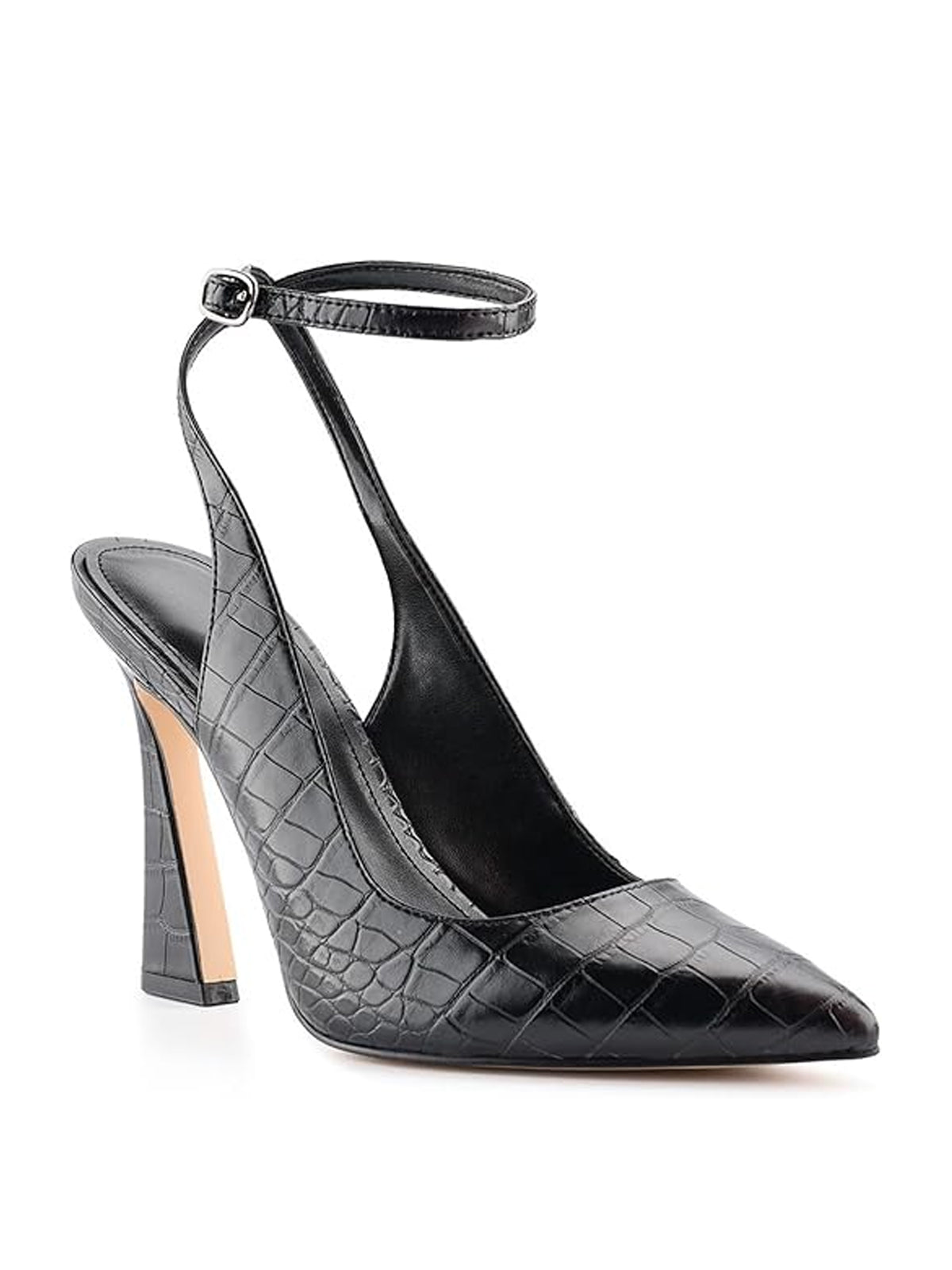 Elegant Bridal Wedding Shoes Women Closed Toe Pointed Toe Ankle Strap Slingback Heels