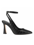 Elegant Bridal Wedding Shoes Women Closed Toe Pointed Toe Ankle Strap Slingback Heels