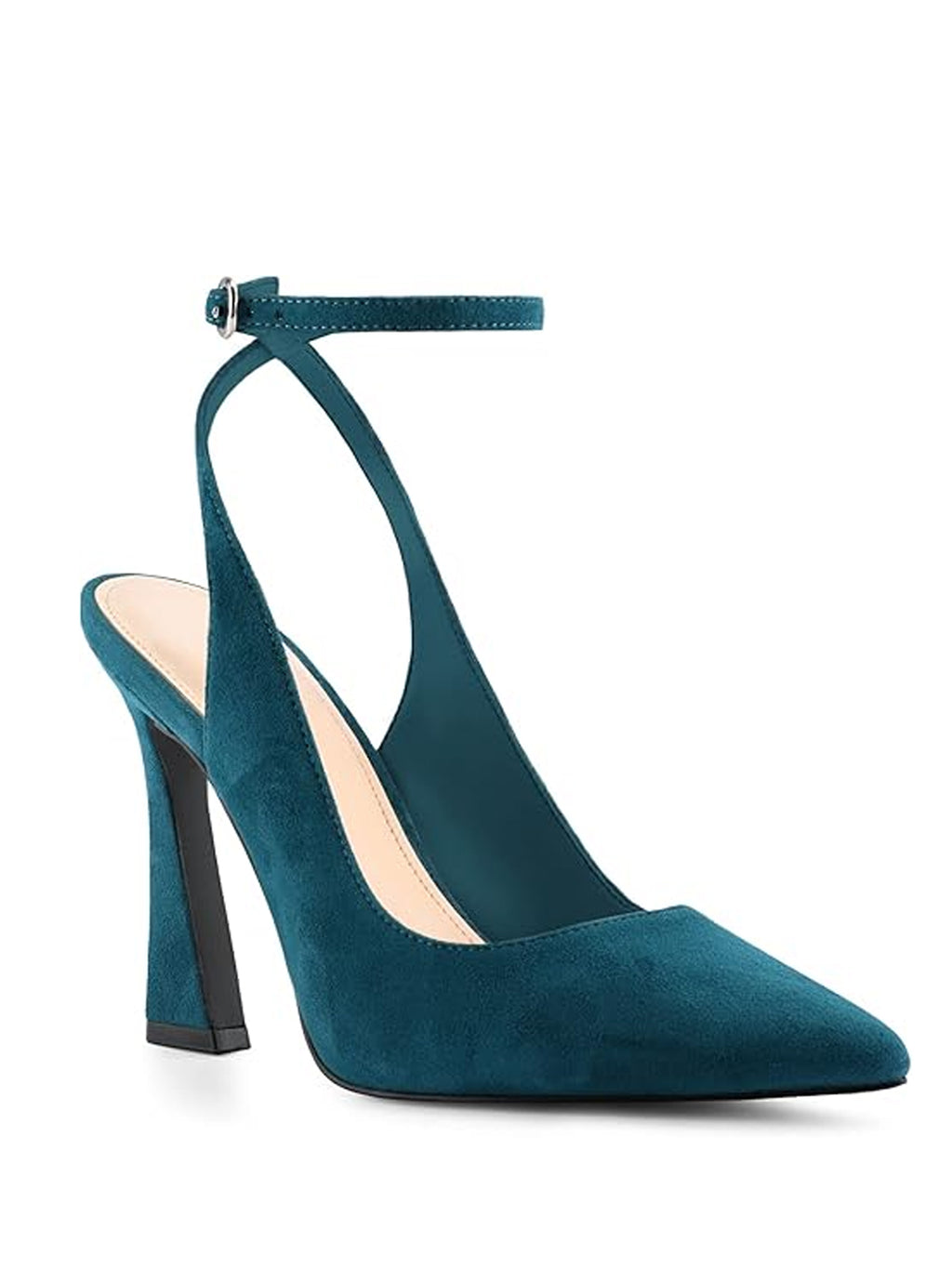 Women's Slingback Pointed Toe Heels Closed Toe Ankle Strap Formal Dress Pumps Shoes