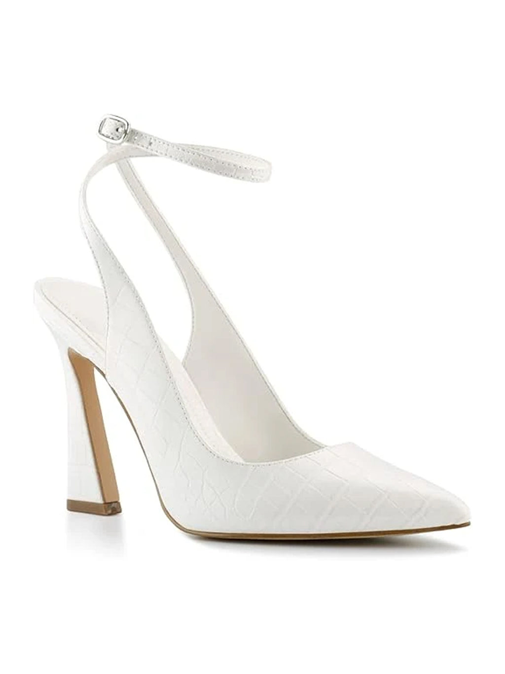Closed Toe Pointed Toe Pumps Women Slingback High Heels Ankle Strap Wedding Evening Shoes