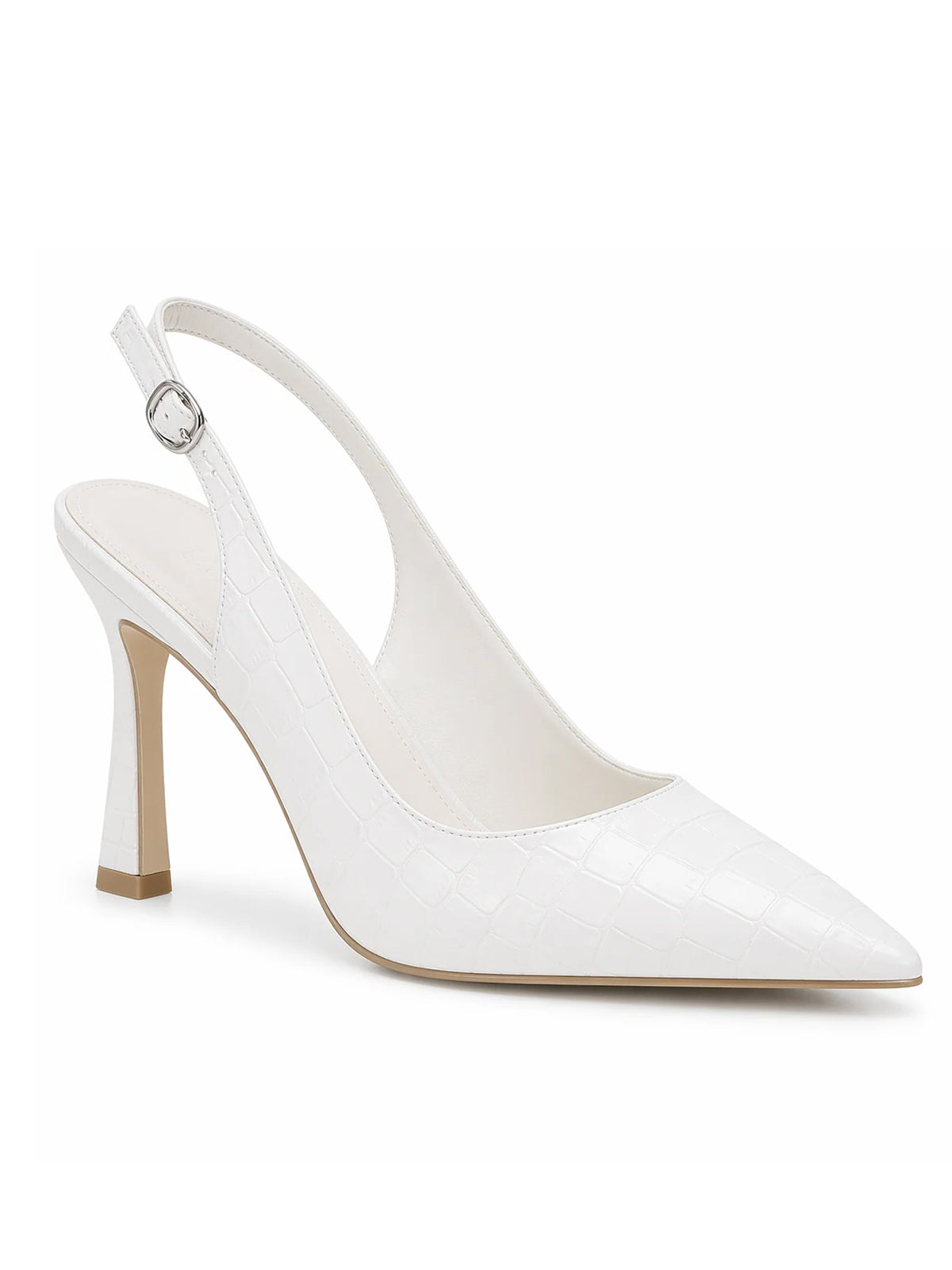 Closed Toe Pointed Toe Pumps Women Slingback High Heels Ankle Strap Wedding Evening Shoes