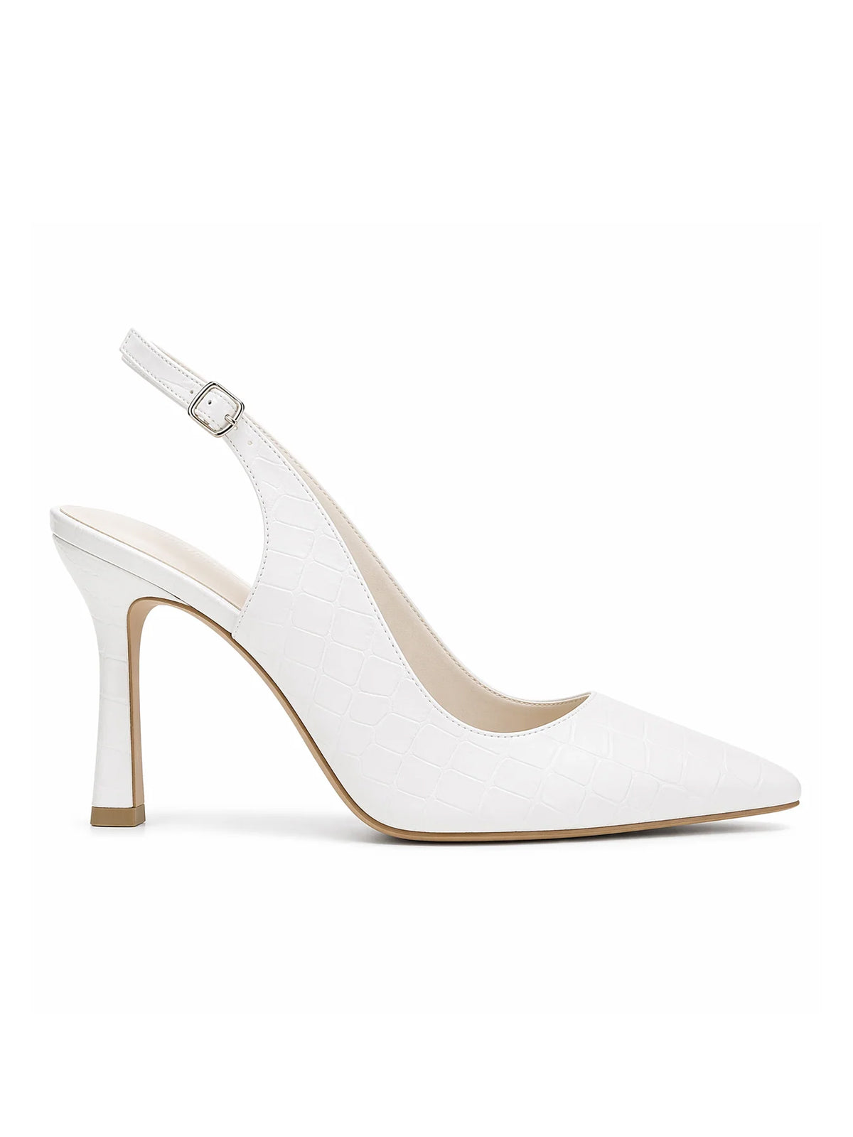 Closed Toe Pointed Toe Pumps Women Slingback High Heels Ankle Strap Wedding Evening Shoes