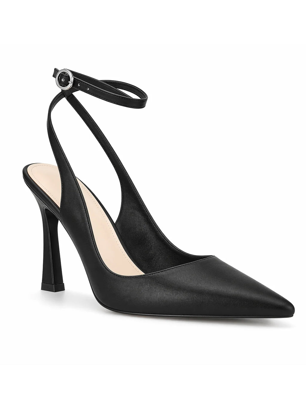 Women's Pointed Toe High Heels Closed Toe Ankle Strap Pumps Elegant Wedding Dress Shoes