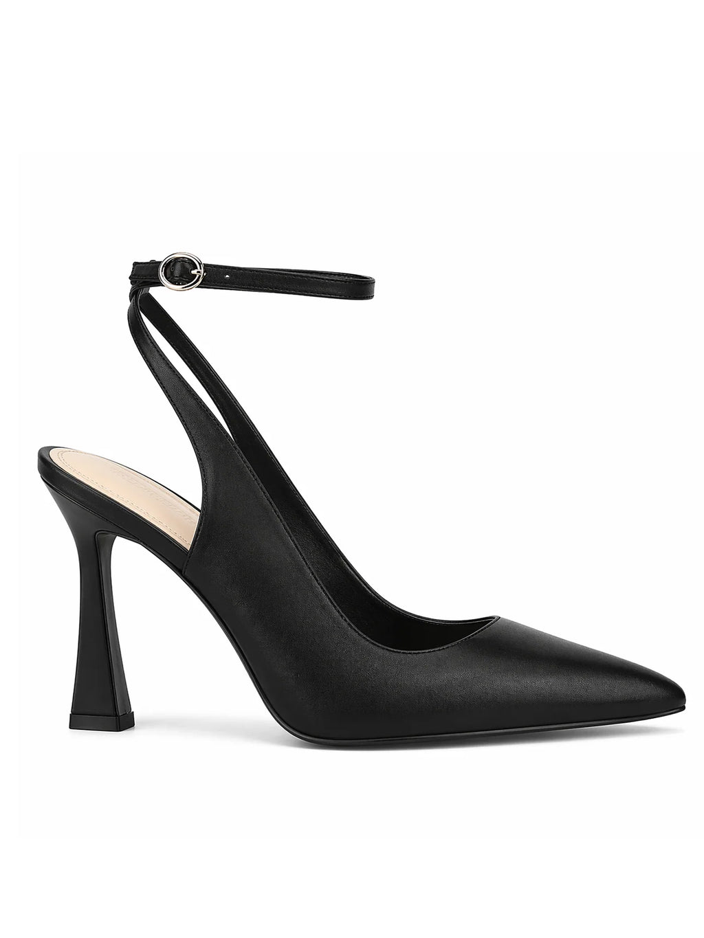 Women's Pointed Toe High Heels Closed Toe Ankle Strap Pumps Elegant Wedding Dress Shoes