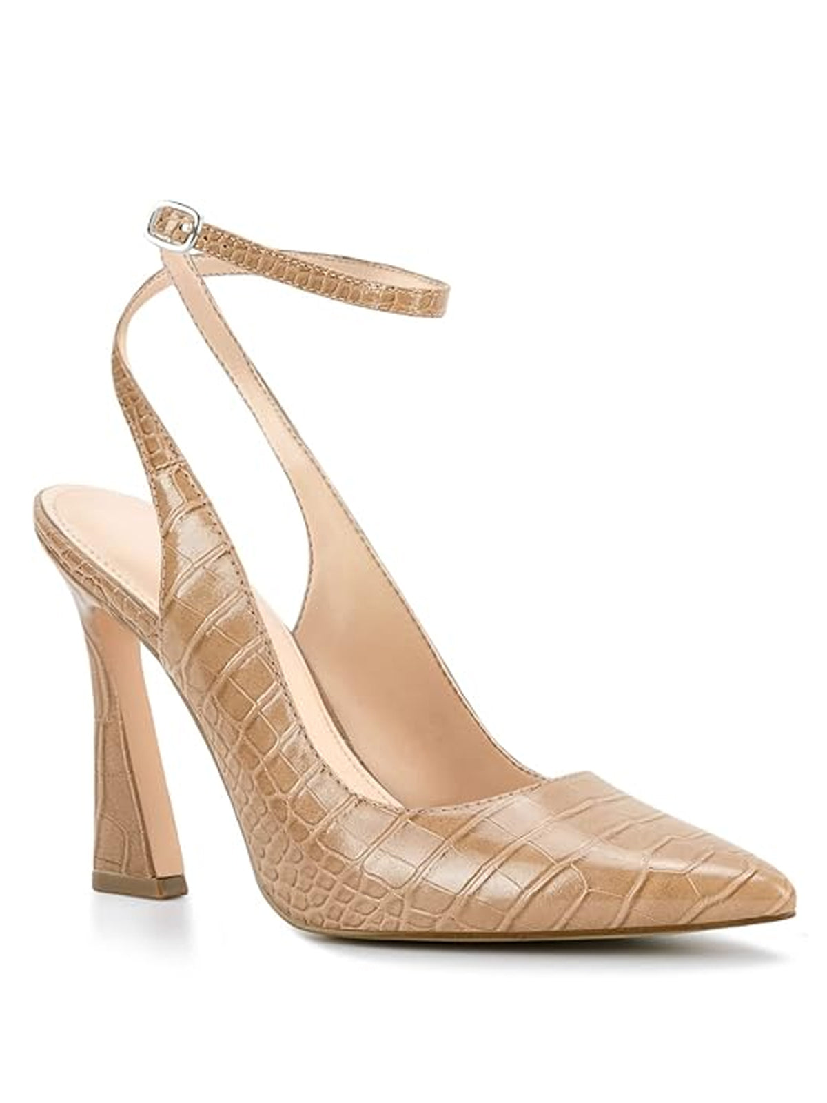 Formal Party High Heel Pumps Ladies Closed Toe Ankle Strap Pointed Toe Wedding Footwear
