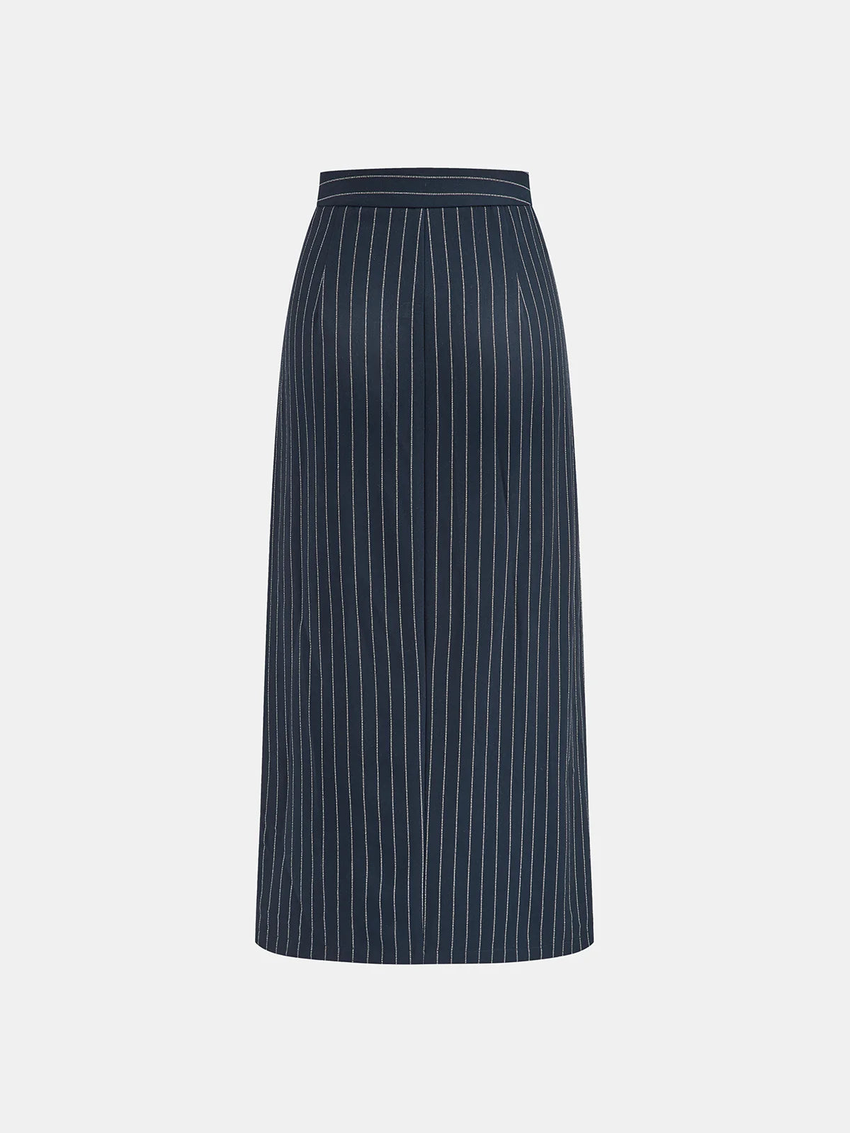 Hook-Eye Striped Top and Skirt Set