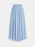 Gingham Wrap Tie Cami Top & Midi Skirt Set