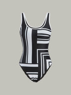 Geometric Print One-Piece Swimsuit