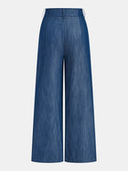 Cross-Tie Crop Top & Wide-Leg Pants Set