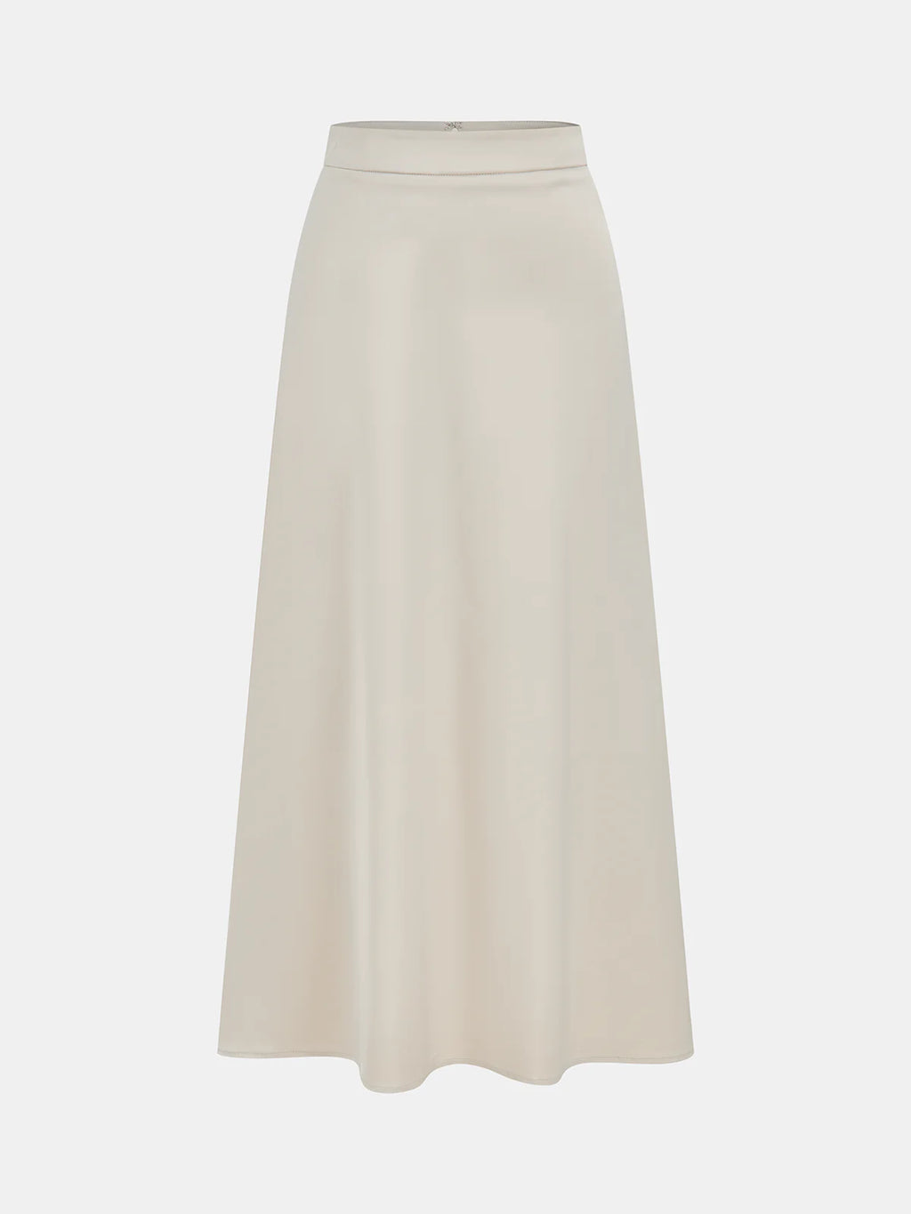 Satin Asymmetric Ruched Top & Midi Skirt Set