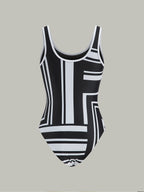 Geometric Print One-Piece Swimsuit