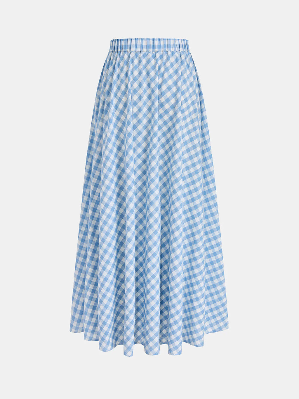 Gingham Wrap Tie Cami Top & Midi Skirt Set