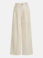 One Shoulder Metal Button Vest & Pants Set