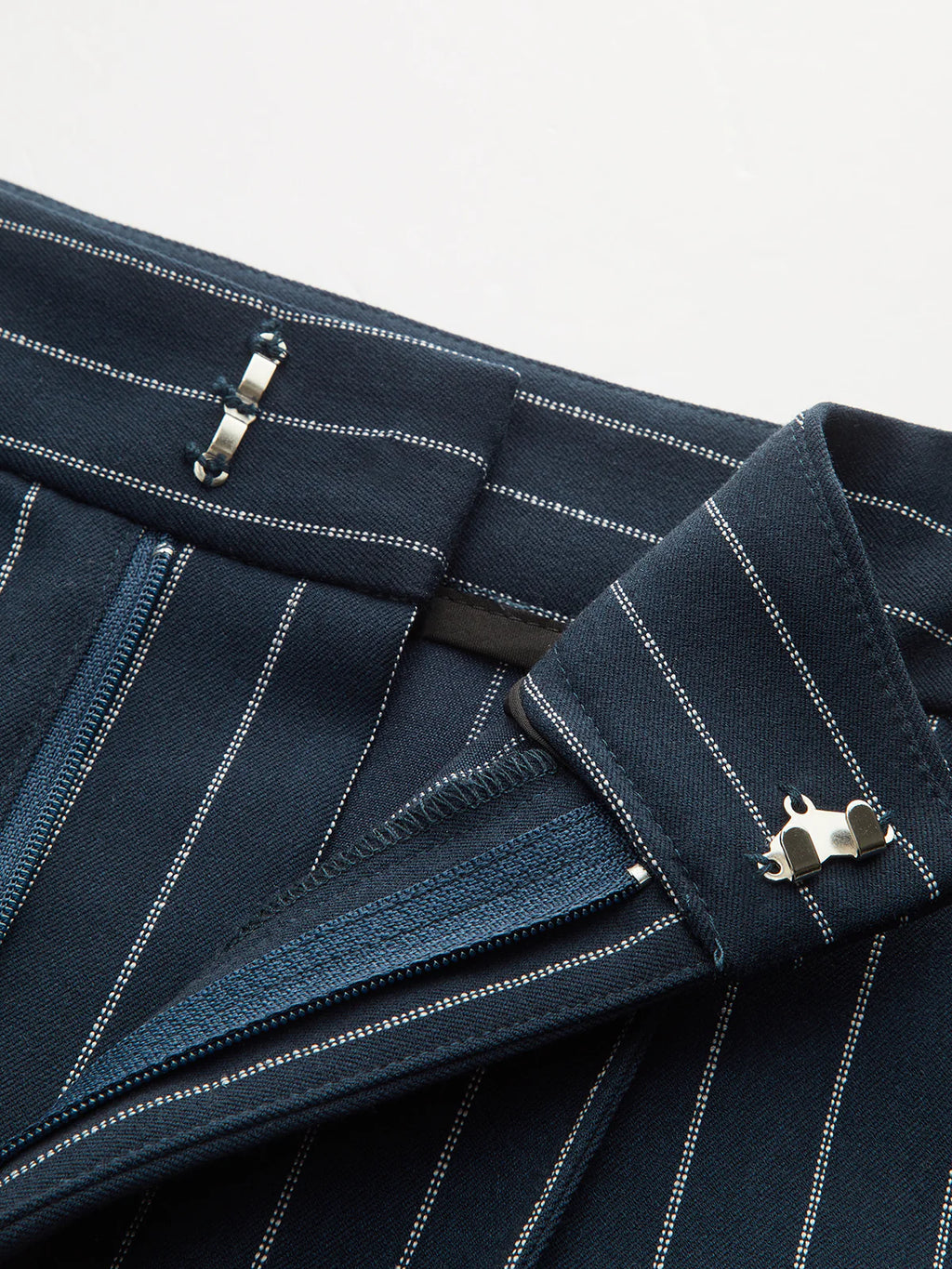 Hook-Eye Striped Top and Skirt Set