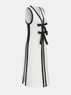Bow Tie Longline Vest Coat & Pants Set