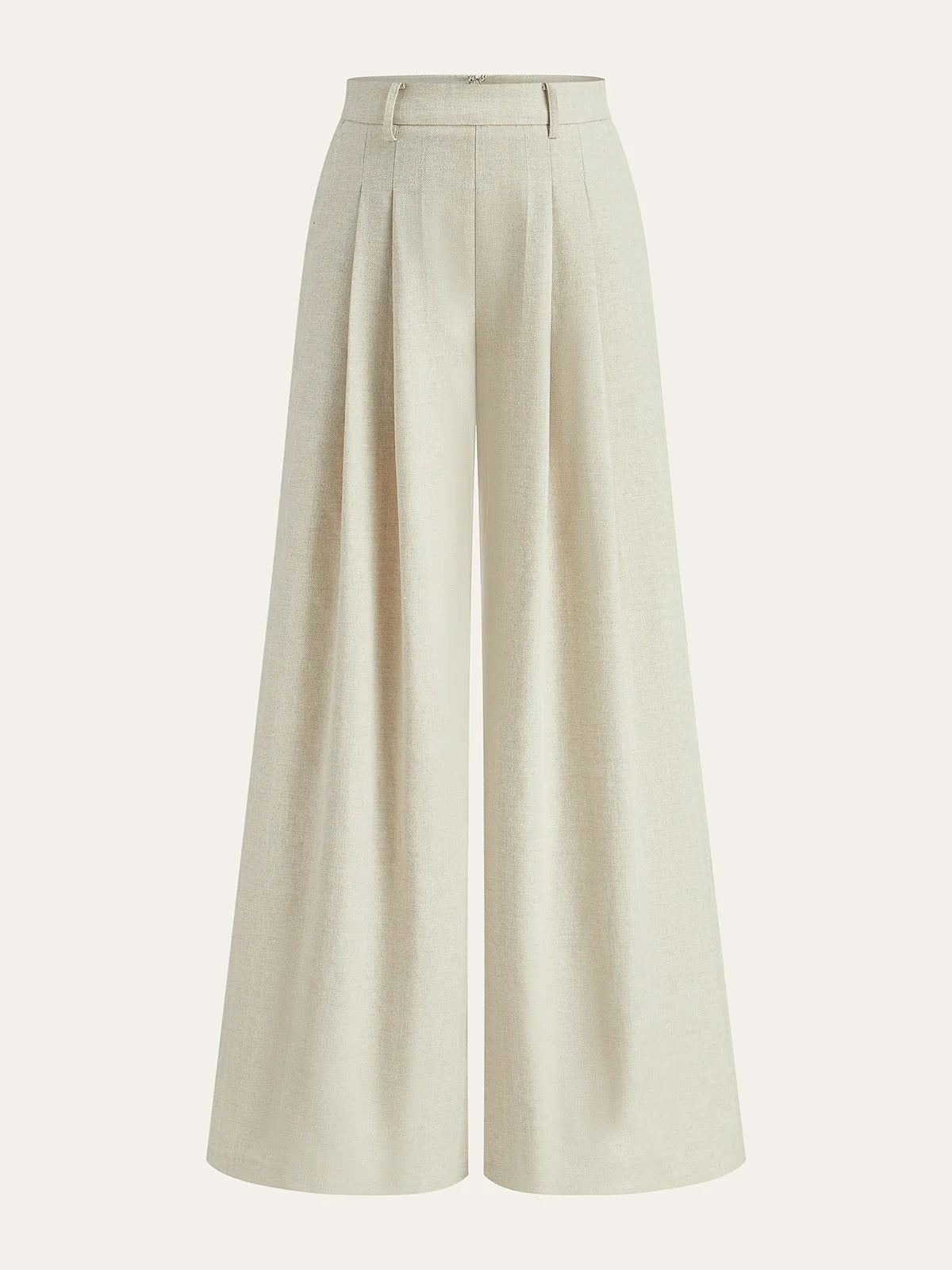 Linen Blend Wide-Leg Pants