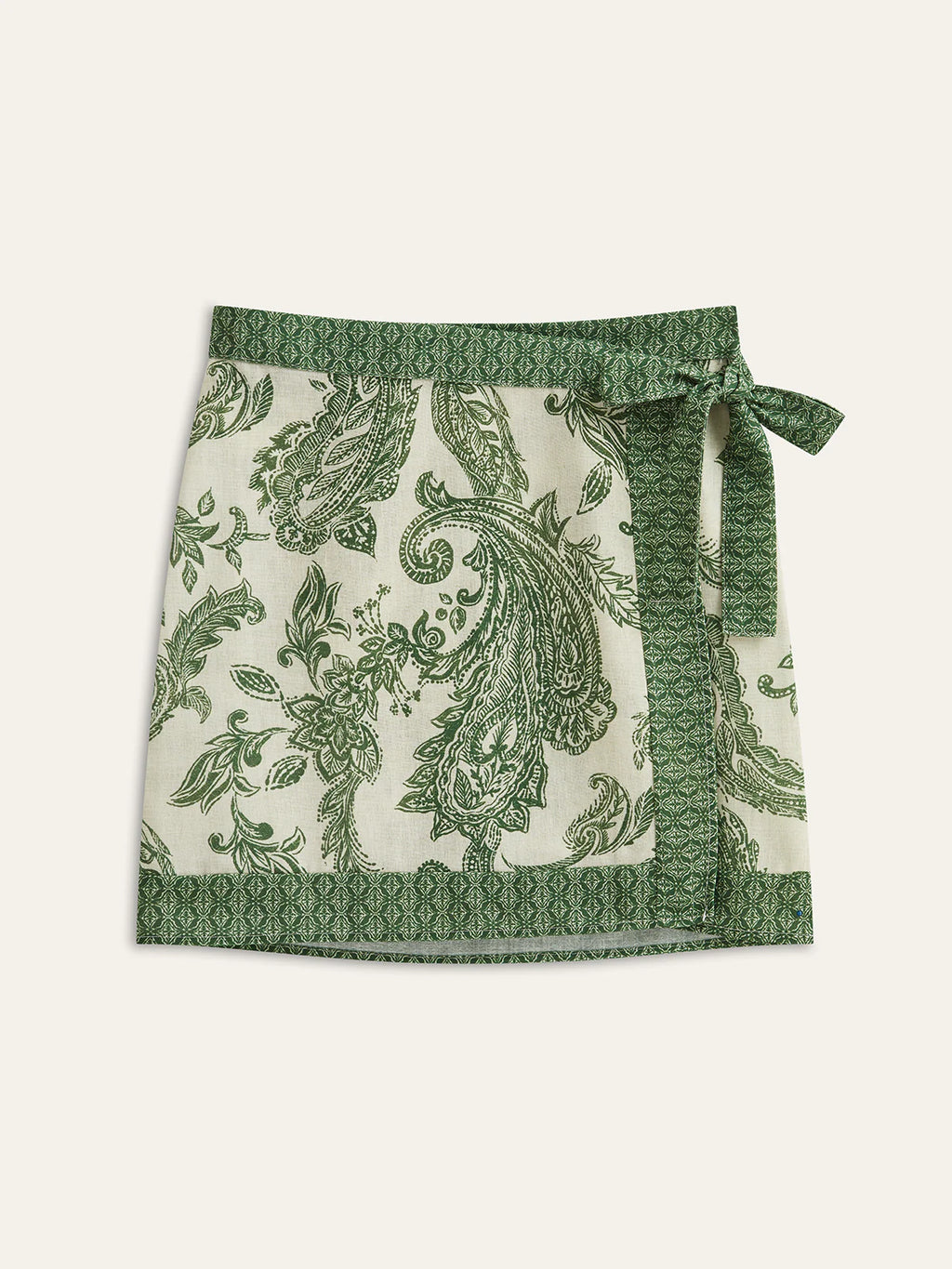 Paisley Print Wrap Skirt