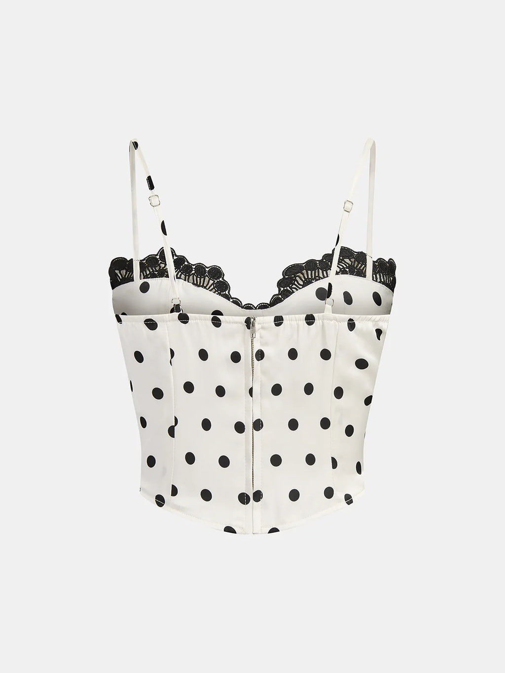 Polka Dot Lace Trim Cami Top & Skirt Sets