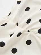 Polka Dot Lace Trim Cami Top & Skirt Sets