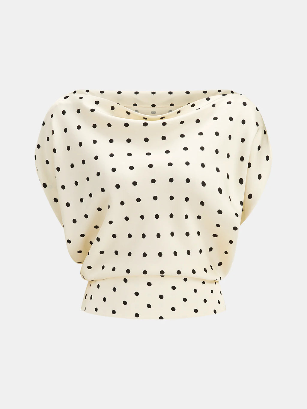 Polka Dot Cowl Neck Top & Maxi Skirt Set