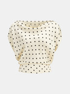 Polka Dot Cowl Neck Top & Maxi Skirt Set