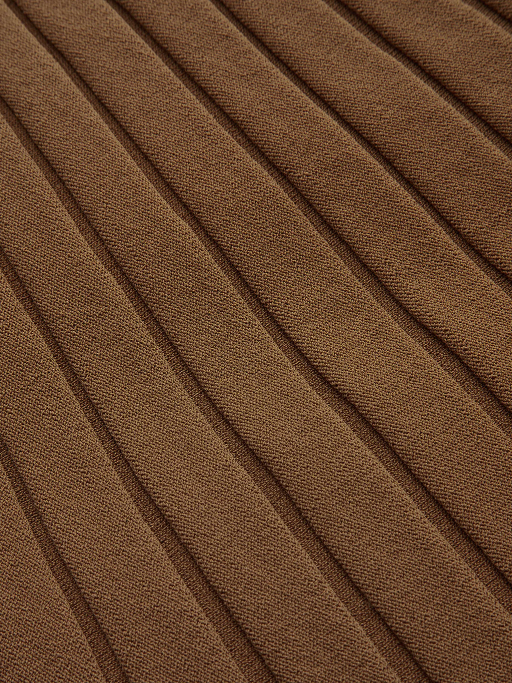 Ribbed Side Slit Button Detail Midi Skirt