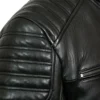 Slim Fit Black Cafe Racer Leather Jacket For Men