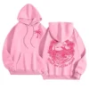 Pink Palm Puff Hoodie